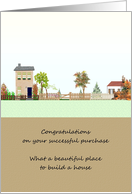 Purchase of Land to Build a House Congratulations card