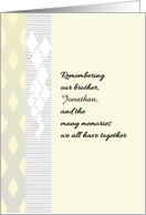 Sympathy for Siblings Loss of Brother Geometric Design Custom card