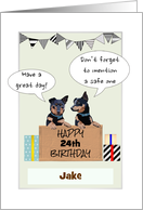 Birthday Lancashire Heelers Gifts Decorative Flags and Custom Date card