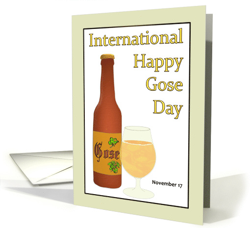 International Happy Gose Day Bottle and Glass of Beer card (1653968)