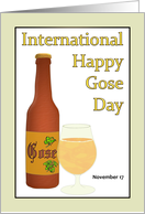 International Happy Gose Day Bottle and Glass of Beer card