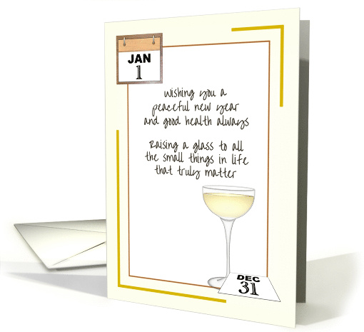 Peaceful New Year Small Things in Life That Truly Matter card