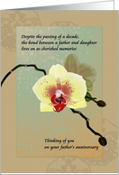 Thinking of You on Your Dad’s 10th Anniversary Orchids card
