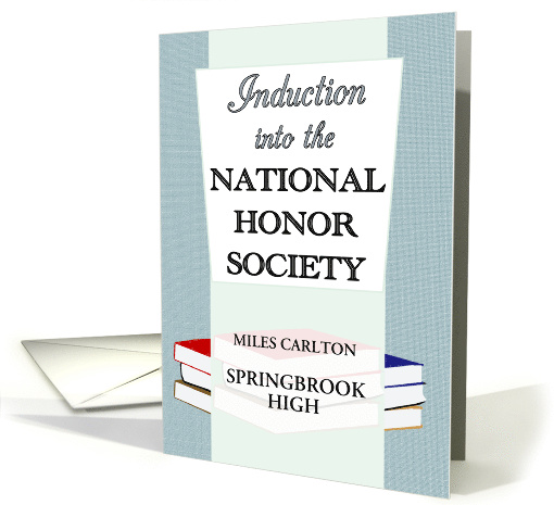 National Honor Society Induction Custom Name and High School card