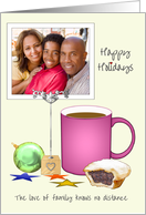 Love of Family Photo Clip Holder Hot Chocolate Mince Pie Photocard card