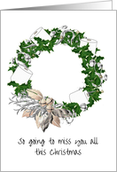 Christmas Wreath Decorated with Toilet Tissue Love of Friends card