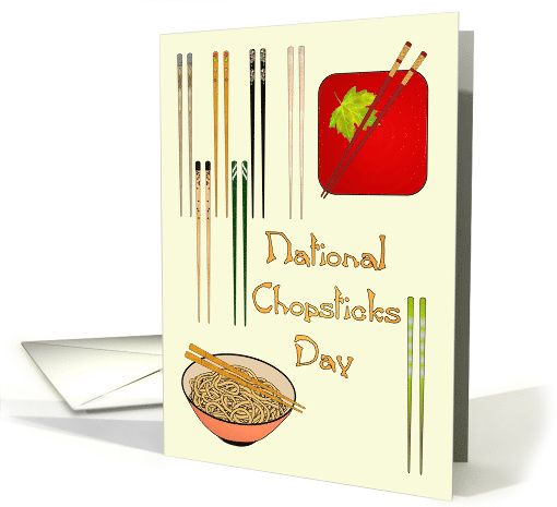 National Chopsticks Day Elaborately Designed Chopsticks card (1660094)