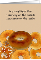 National Bagel Day Crunchy Outside Chewy Inside card