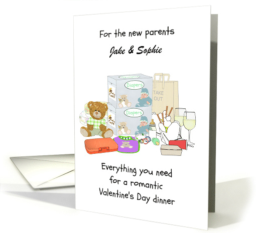 1st Valentine's Day New Parents Romantic Take Out Dinner... (1661234)