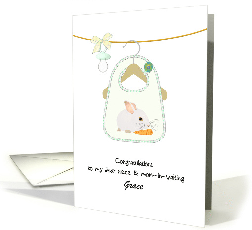 Niece Expecting Cute Bib and Pacifier Hanging on Line... (1665284)