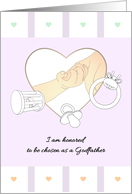 Thank You Choosing Me as Godfather Baby BOY Holding Godparent’s Finger card