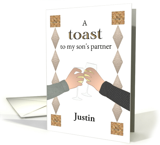 Custom Birthday for MY Son's Partner Gay Couple Toasting... (1666954)