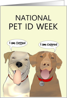 National Pet ID Week Two Dogs Tagged and Chipped card