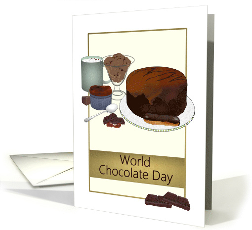World Chocolate Day Cake Ice Cream Drink Souffle Fudge card (1667748)