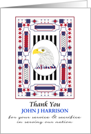 Quilts for Service Members Veterans Thank You for Your Service Custom card