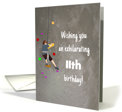 Custom Age Birthday for Young Boy Rock Climbing card (1671696)