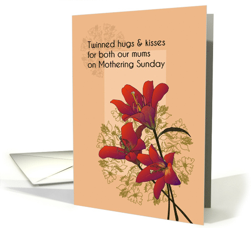 From Twins to Both Mums Mothering Sunday Stargazer Blooms card