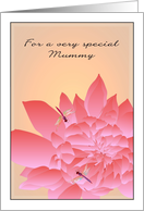 Mother’s Day for Mummy who has Suffered Miscarriage Dahlia Dragonfly card