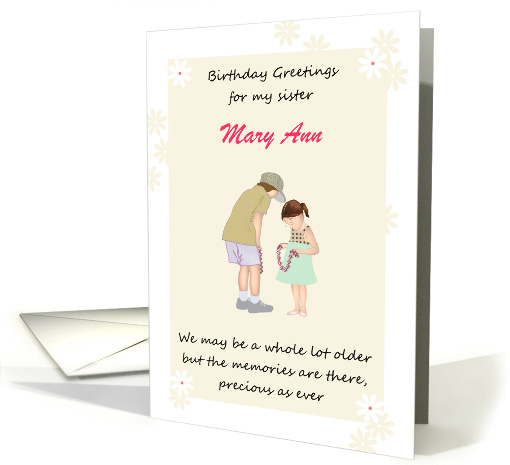 Birthday Brother to Sister Siblings Memories from Younger Days card