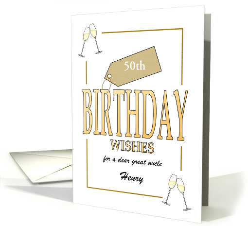 Custom Age Relation Name Birthday Clinking Champagne Glasses card