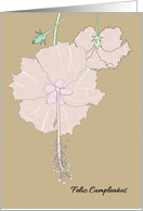 Feliz Cumpleanos Happy Birthday in Spanish Hibiscus Blooms card