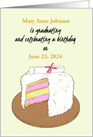 Birthday on Graduation Day Sugar Certificate on Cake Custom Name Date card