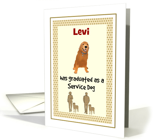 Service Dog Graduation Golden Retriever Custom card (1677636)