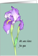 Encouragement Caring for Loved One Recovering from COVID Iris Bloom card