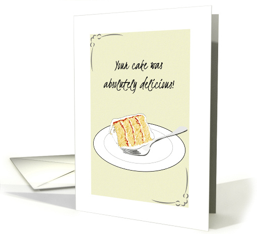 Thank You for the Delicious Home Baked Cake card (1679308)