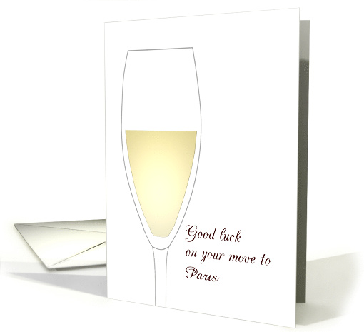 Goodbye Good Luck Move to Custom City Wine Glass card (1680396)