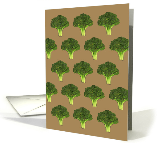Humorous Encouragement for Dieting Heads of Broccoli in Rows card