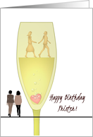 Birthday for Frister Friends Like Sisters Profile on Champagne Surface card