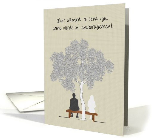 Words of Encouragement for Ex Husband Man Sitting Under Tree card