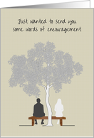 Words of Encouragement for Ex Husband Man Sitting Under Tree card