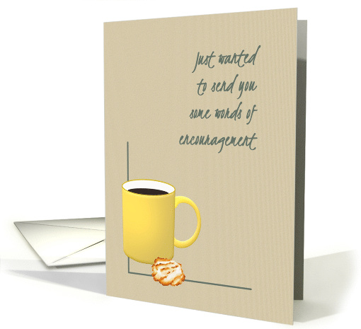 Words of Encouragement for Ex Son in Law Coffee and Macaroon card