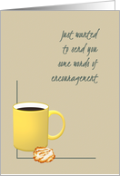 Words of Encouragement for Ex Son in Law Coffee and Macaroon card