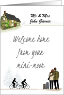 Welcome Home from Minimoon Couple Luggage Cottage Cycling card