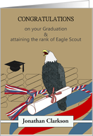 High School Graduation Attaining Eagle Scout Rank Eagle Cord Cap card