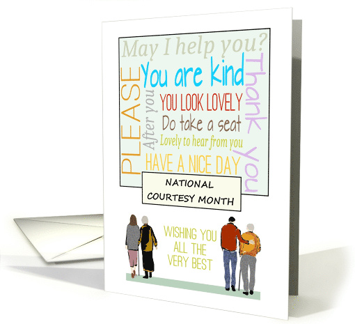 National Courtesy Month Helpful Polite Good Manners Being Kind card