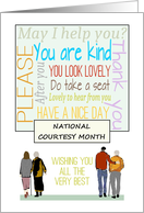 National Courtesy Month Helpful Polite Good Manners Being Kind card