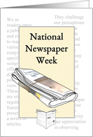 National Newspaper Week Newspaper Folded Up Held by Rubber Band card