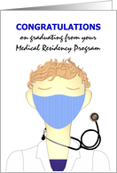 Congratulations Medical Residency Program Graduation Male Doctor card