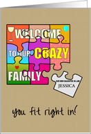 Welcome to the Family Daughter in Law Jigsaw Puzzle She Fits Right In card