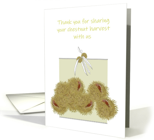 Thank You for Sharing a Chestnut Harvest card (1695348)