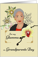 Grandparents Day Glamma Elegant African American Grandmother card