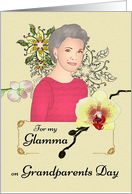 Grandparents Day Glamma Elegant Grandmother card