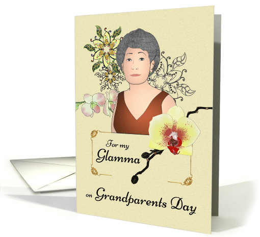 Grandparents Day Glamma Elegant East Asian Grandmother card (1696254)