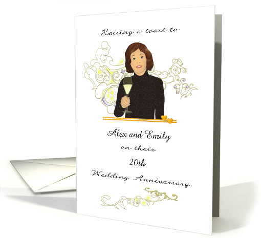 Raising a Toast to Friends' Wedding Anniversary Custom... (1696256)