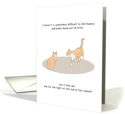 I am Here for You Cat Comforting Another Cat card (1698342)