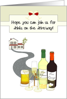 Drinks on Driveway Invite Driveway Joining House and Drink Selection card